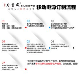 力量威移动电源订制流程